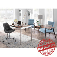 LumiSource OFC-MARCHE BK Marche Office Chair with Swivel in Black